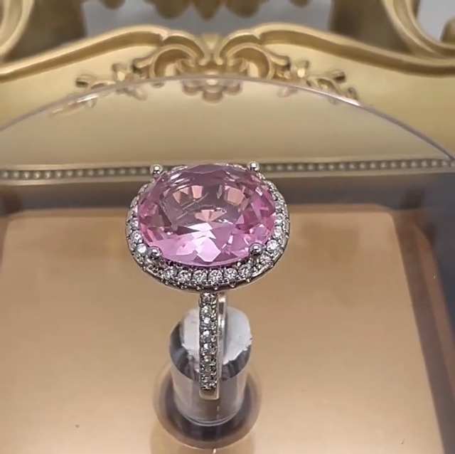 Amazon.com: Viyuroyk 925 Silver fashion Pink Diamond Ladies ring